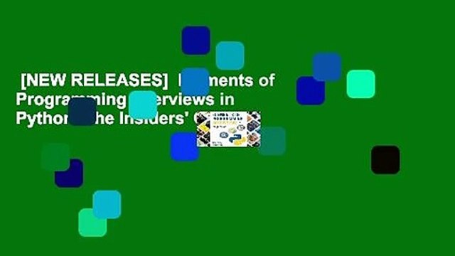 [NEW RELEASES] Elements of Programming Interviews in Python: The Insiders' Guide