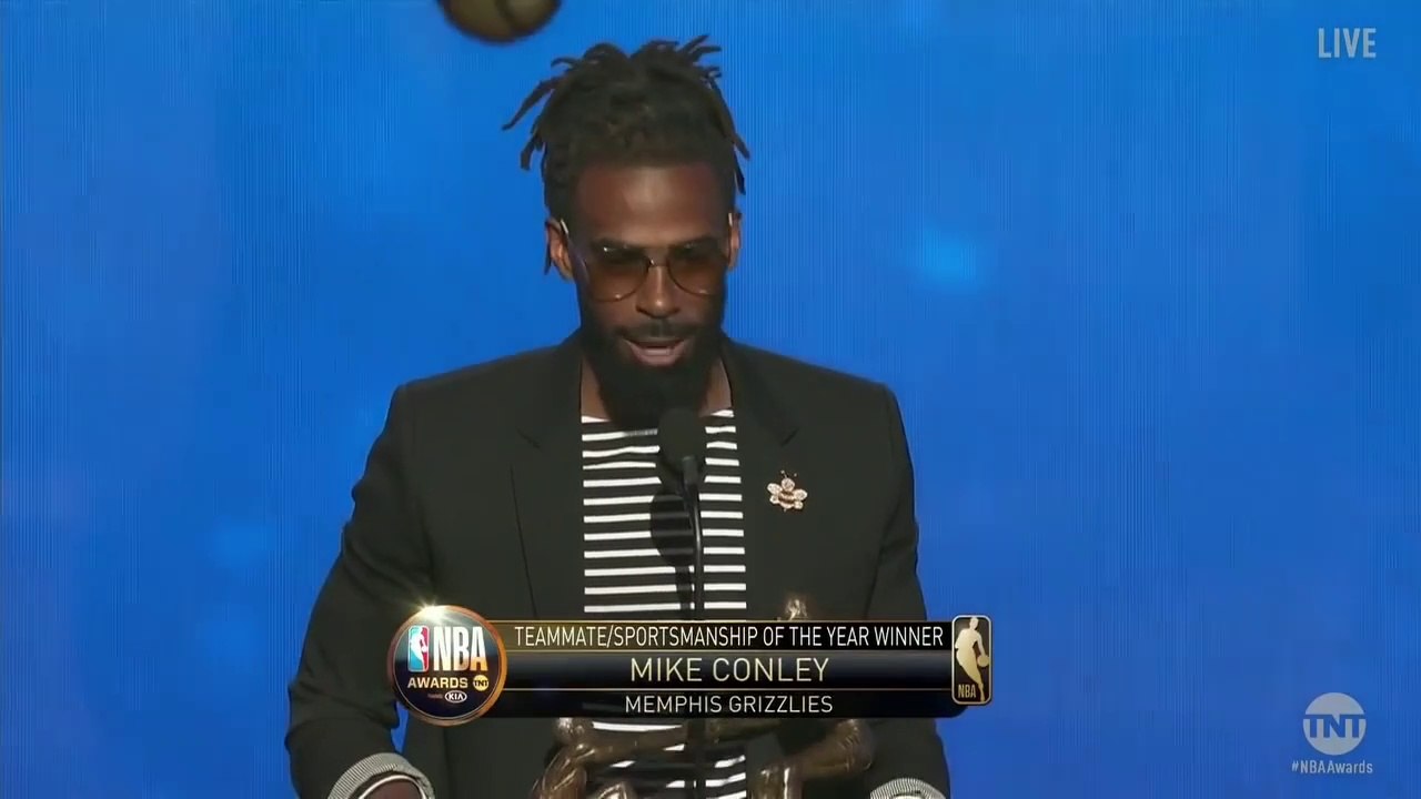 Mike Conley Wins Teammate of the Year Award - 2019 NBA Awards
