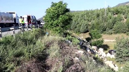 Otomobil şarampole devrildi: 2 ölü, 3 yaralı