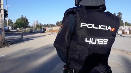 Actuación policial en el asentamiento chabolista del Vacie (Sevilla)