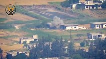 تدمير سيارة بيك آب عسكرية لعصابات الأسد على محور الحويز في ريف حماة بعد استهدافها بصاروخ مضاد دروع (1)