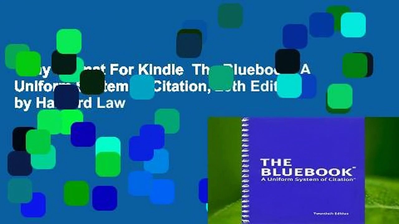 Any Format For Kindle  The Bluebook: A Uniform System of Citation, 20th Edition by Harvard Law