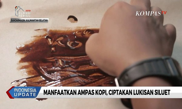 Manfaatkan Ampas Kopi, Seorang Pelukis Ciptakan Lukisan Siluet