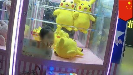 Girl gets stuck in claw machine after climbing inside for doll