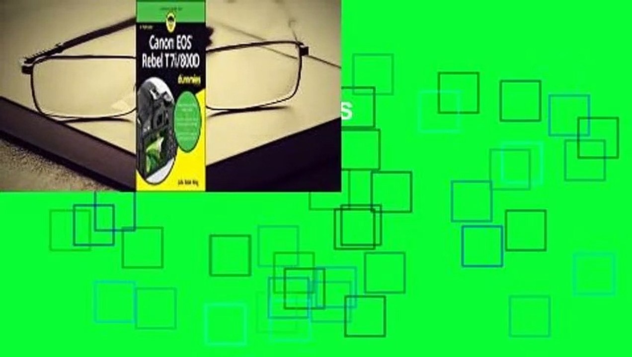 [BEST SELLING]  Canon EOS Rebel T7i/800D for Dummies