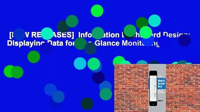 [NEW RELEASES] Information Dashboard Design: Displaying Data for At-a-Glance Monitoring
