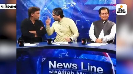 ઈમરાન ખાનની પાર્ટીના નેતાએ લાઈવ ડિબેટમાં જ ગેસ્ટને માર્યા