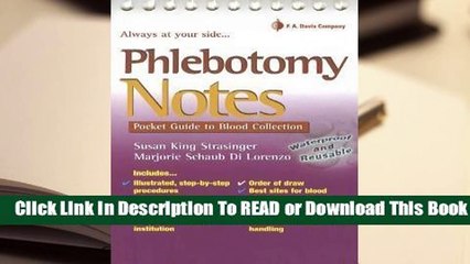 Full E-book Phlebotomy Notes: Pocket Guide to Blood Collection  For Full