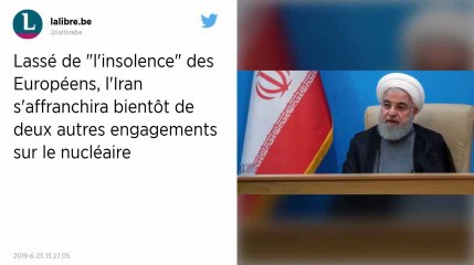 Accord sur le nucléaire : L’Iran annonce qu’il rompra deux de ses engagements le 7 juillet