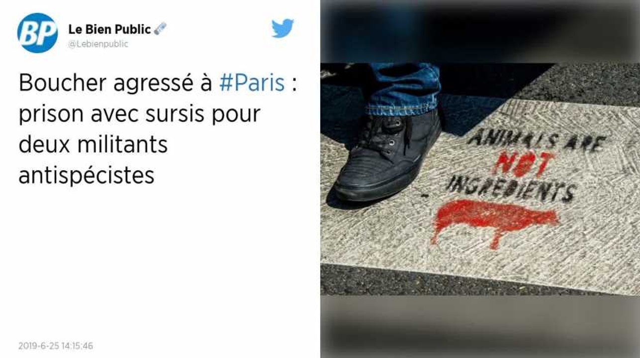 Boucher agressé à Paris. Prison avec sursis pour deux militants antispécistes