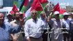الفلسطينيون في الضفة الغربية وقطاع غزة يحتجون على المؤتمر الاقتصادي في المنامة