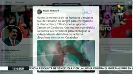 Nicolás Maduro: persiste espíritu libertario de la Batalla de Carabobo