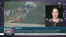 Miles de palestinos protestan contra el foro de Baréin