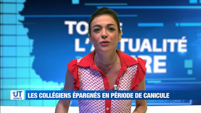 A la Une : La loire en alerte orange canicule / La première classe pour enfants autistes à Roche-la-Molière / Les centres des impôts en grève / Une boutique qui vend du cannabis en toute légalité à Saint-Etienne / Le XV de France de retour dans le chaudr