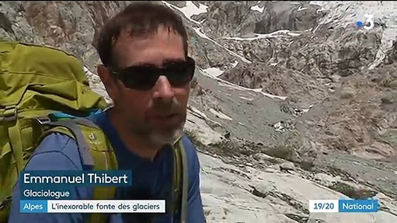 Dans les Alpes, le glacier blanc du Massif des Écrins disparaît