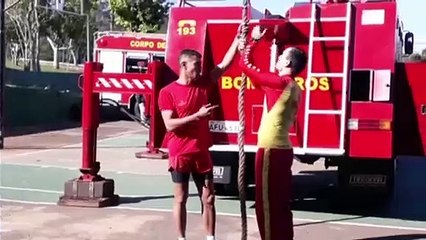 Bombeiros se preparam para competição no Lago Municipal