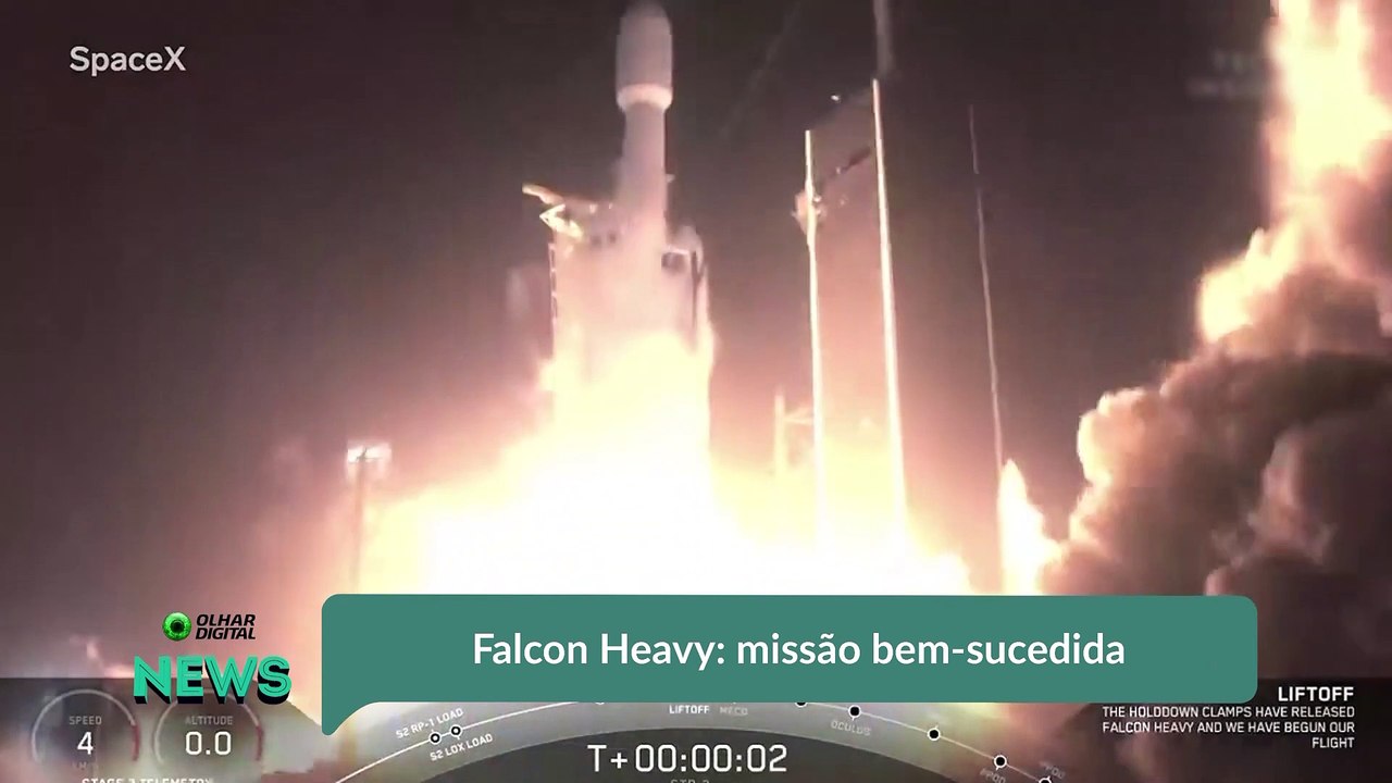 Falcon Heavy- missão bem-sucedida