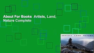 About For Books  Artists, Land, Nature Complete