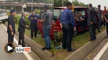 Agong turun dari kenderaan rasmi beri bantuan mangsa kemalangan