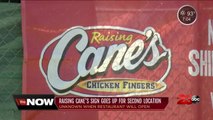 Raising Canes sign goes up on California Avenue