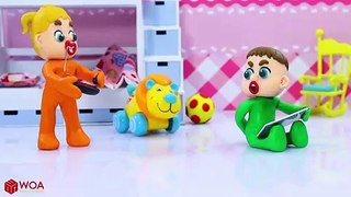 SUPERHERO BABY DOCTOR SAVES BABY GIRL DOC MCSTUFFINS  Play Doh Cartoons For Kids