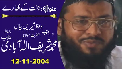 Jannat ke Nazare by Molana Muhammad Sharif Elahabadi - Elahabad - 12-11-2004 - Dailymotion
