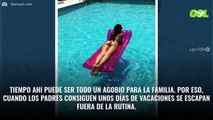 Georgina Rodríguez se tumba boca abajo en la piscina (y pasa esto)
