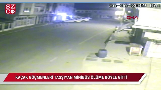 Kaçak göçmenleri taşıyan minibüs ölüme böyle gitti