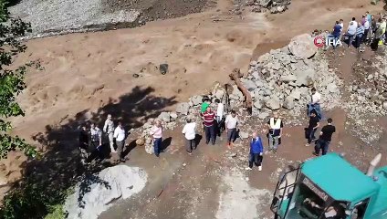 Trabzon’daki selde 11 bina yıkıldı, 14 bina ağır hasar gördü