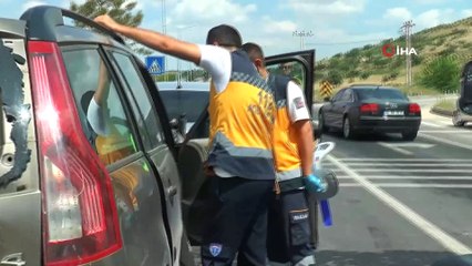 Köpeğe çarpmamak için durdu, zincirleme kazaya neden oldu