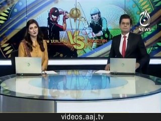 Amir strikes with his first ball to get Guptill