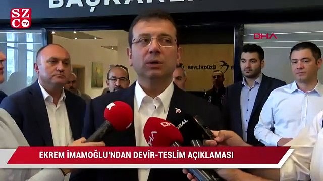 İmamoğlu’ndan mazbata ve devir-teslim açıklaması