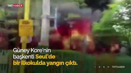 Güney Kore'de ilkokulda büyük yangın