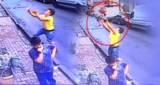 Yer: Fatih! 17 yaşındaki Cezayirli genç, pencereden düşen Suriyeli bebeği havada yakaladı