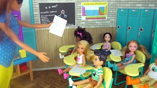 Barbie Chelsea Stands up for  The New Kid in Class - Barbie Teacher Classroom Playset