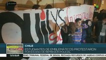 Estudiantes chilenos denuncian excesiva represión policial