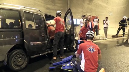 Tünelde trafik kazası tatbikatı - BİTLİS