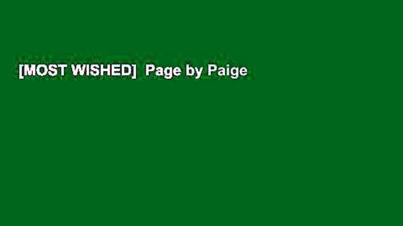 [MOST WISHED]  Page by Paige