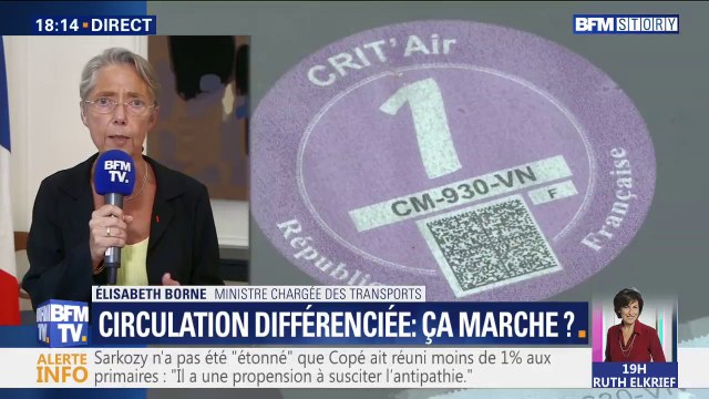 Canicule: Elisabeth Borne est bien consciente des difficultés que peut créer la circulation différenciée