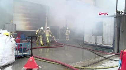 HADIMKÖY'DE FABRİKA YANGINI