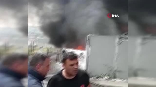 Hadımköy'de fabrika yangını
