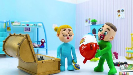 LUKA BABIES PLAY WITH SPIDEY DOLL MAKEUP  Play Doh Cartoons For Kids