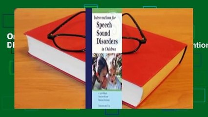 Online Interventions For Speech Sound Disorders (Communication And Language Intervention)