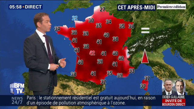 Jusqu'à 42°C... Ce jeudi sera la journée la plus chaude sur l'ensemble du pays