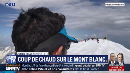 Les images incroyables de parapentistes sur le Mont Blanc, où il faisait très doux