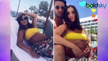 Amy Jackson again flaunts her baby bump; Check Out | Boldsky
