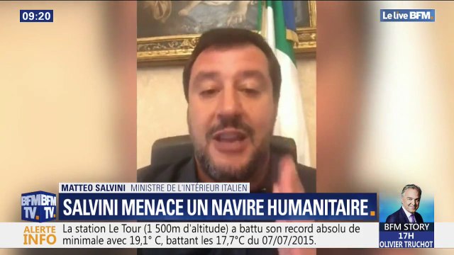 Matteo Salvini menace un navire humanitaire avec 42 migrants à bord
