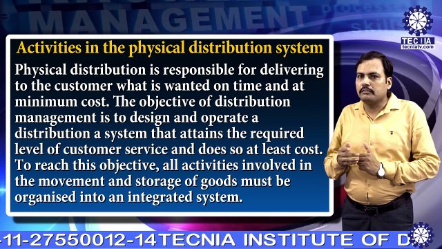Dr. AMIT KUMAR || Physical Distribution System || MBA || TIAS || TECNIA TV