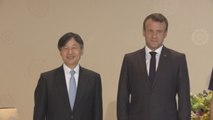 Macron es recibido por los emperadores en el palacio imperial de Tokio