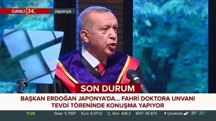 Cumhurbaşkanı Erdoğan Japonya'da